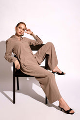 Elasticated Lounge Pant -  Beige
